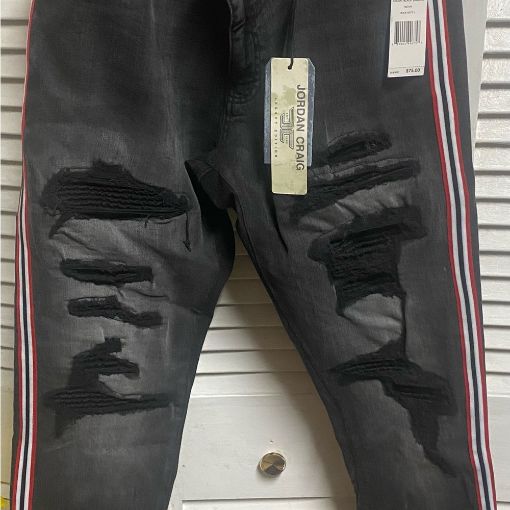 Jordan Craig Black and Red striped Jeans 38x34, 38x32 1 pair in each size.